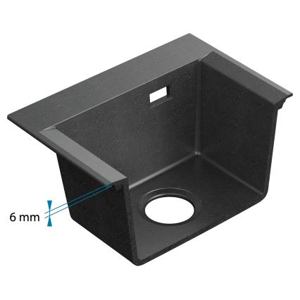 ALVEUS 1149503 - Virtuves izlietne PURE 79x51,5 cm granīts/melna