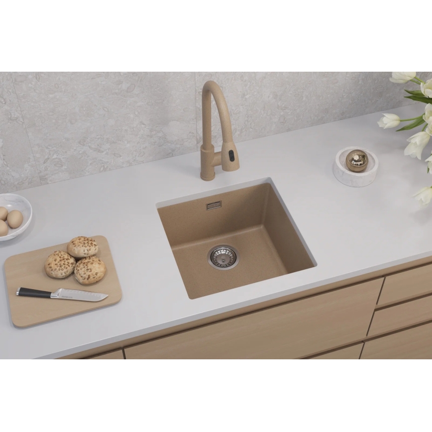 ALVEUS 1150047 - Virtuves izlietne OMNI 45x45 cm granīts/bēša