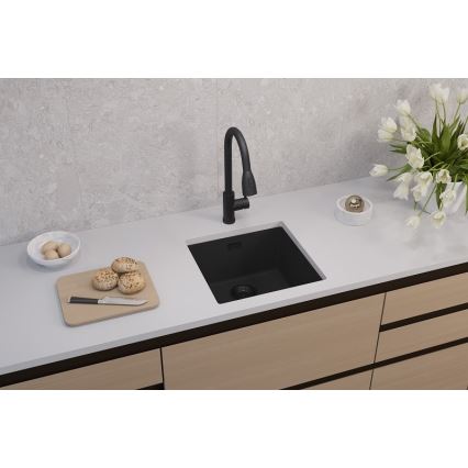 ALVEUS 1150048 - Virtuves izlietne OMNI 45x45 cm granīta/melna