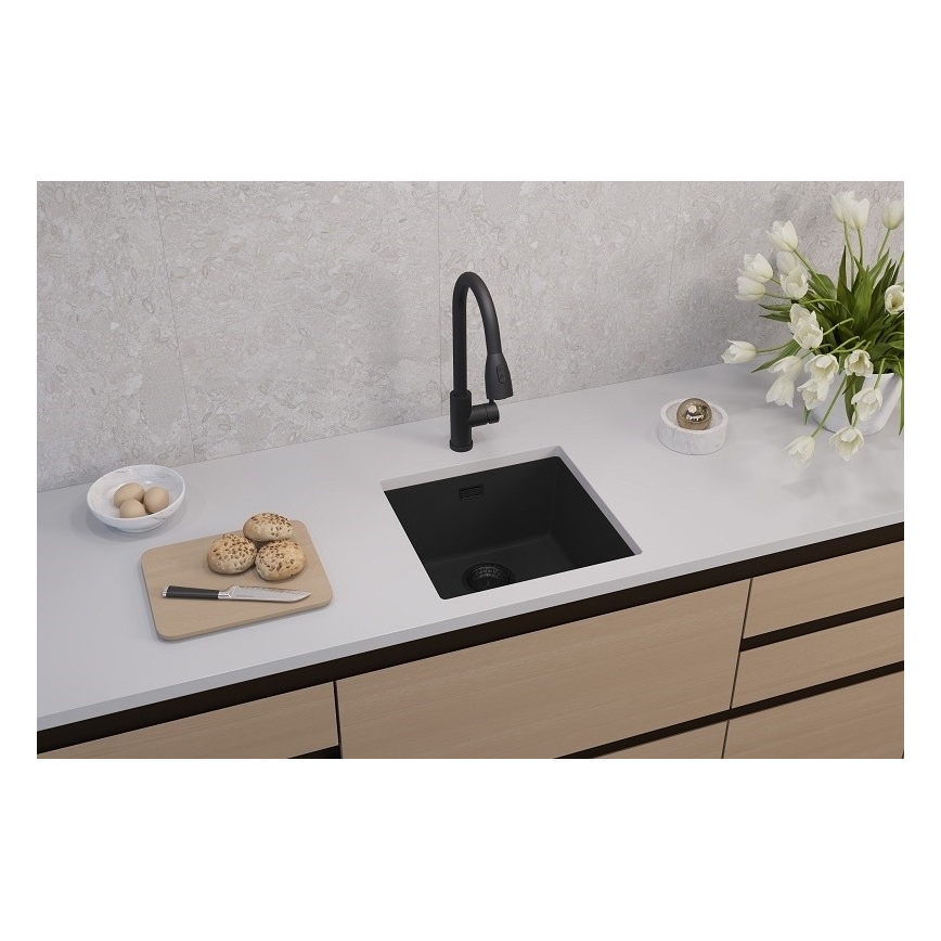 ALVEUS 1150048 - Virtuves izlietne OMNI 45x45 cm granīta/melna