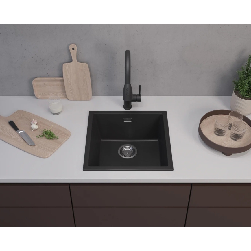 ALVEUS 1150048 - Virtuves izlietne OMNI 45x45 cm granīts/melna