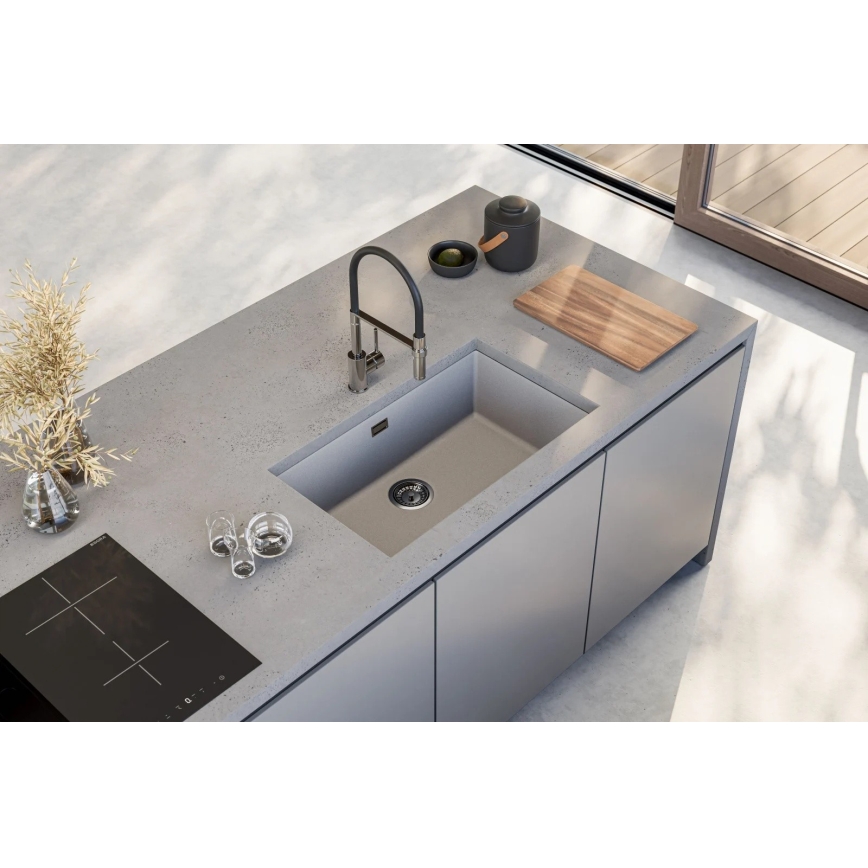 ALVEUS 1150058 - Virtuves izlietne OMNI 75x45 cm granīts/balta