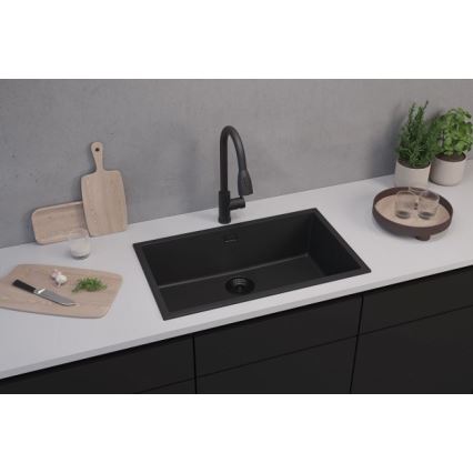 ALVEUS 1150064 - Virtuves izlietne OMNI 75x45 cm granīts/melna