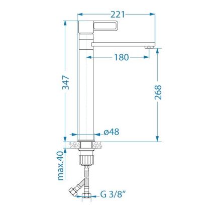 ALVEUS 1150752 - Izlietnes krāns MAYA 34,7 cm nerūsējošs tērauds
