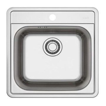 ALVEUS 1151258 - Virtuves izlietne MORE 50x49 cm matēts tērauds/satīna