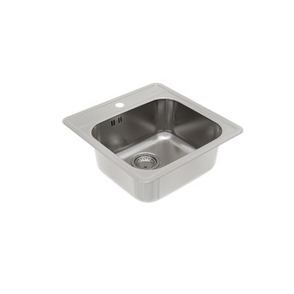 ALVEUS 1151258 - Virtuves izlietne MORE 50x49 cm matēts tērauds/satīna