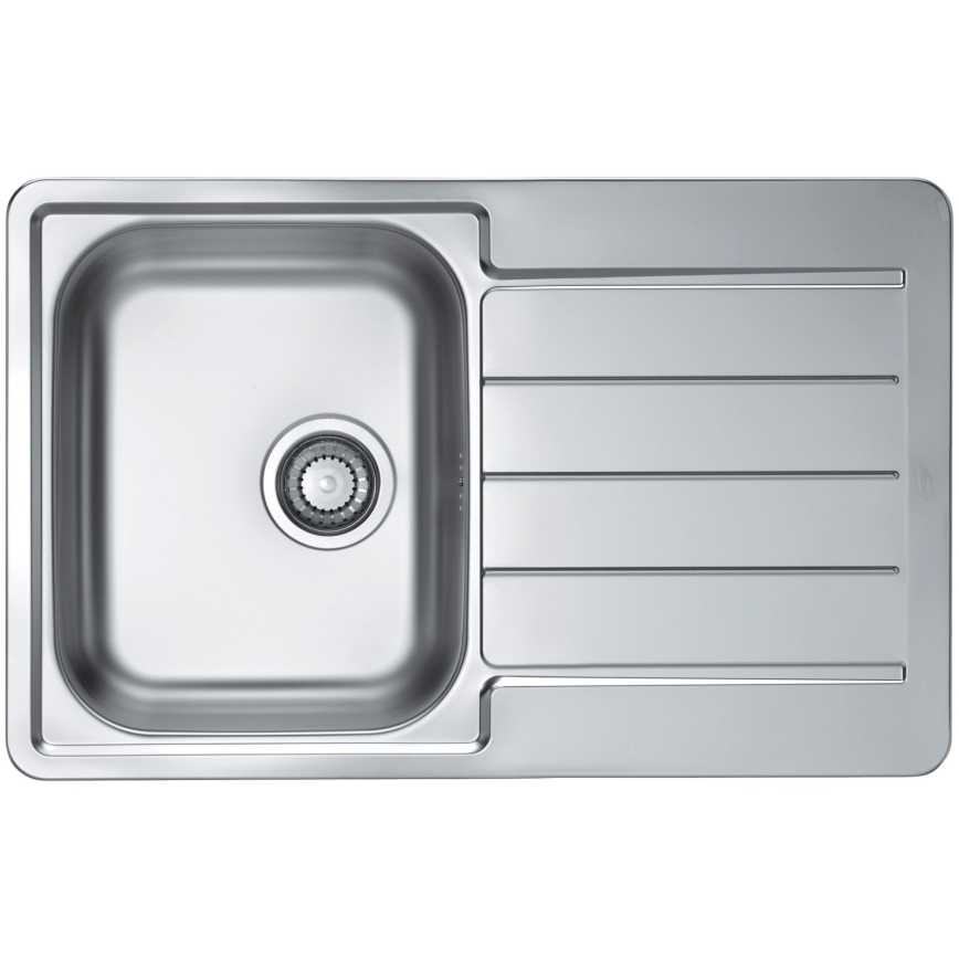 ALVEUS SET0026 - Virtuvinis kriauklė LINE 79x50 cm + kriauklės maišytuvas TONIA 29,5 cm satin/šķidumā hroms