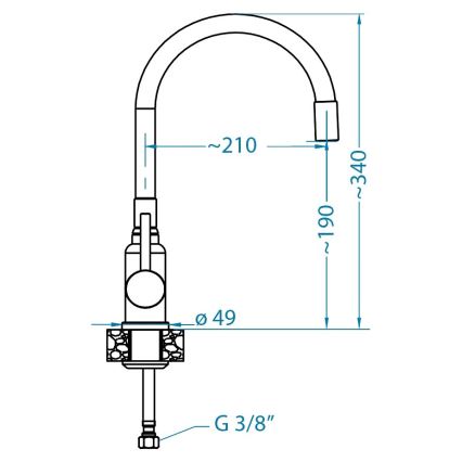 ALVEUS SETA23232 - Virtuves izlietne CADIT 86x50 cm + jaucējkrāns ar elastīgu rokturi MINTAS 34 cm granīts/matēts melns