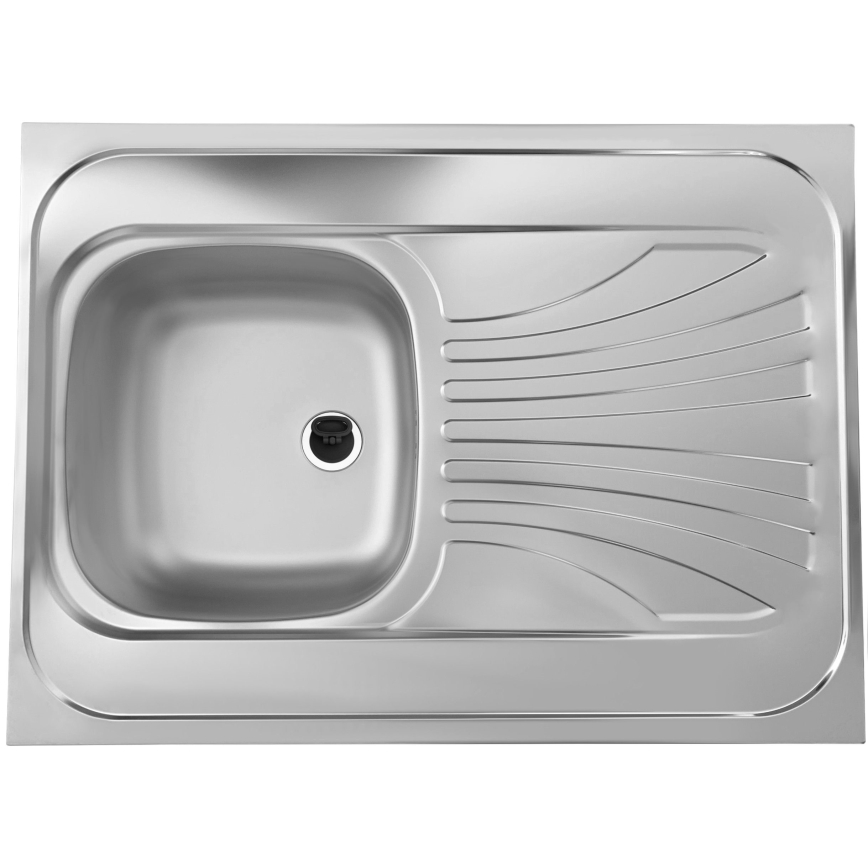 ALVEUS SETA24019 - Virtuves izlietne CLASSIC 80x60 cm + jaucējs ar elastīgu stieni MINTAS 34 cm nerūsējošais tērauds/melnā