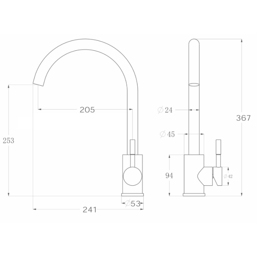 ALVEUS - Virtuves izlietne BASIC 78x43,5 cm nerūsējošais tērauds/satīna apdare + izlietnes jaucējkrāns VIOLA 36,7 cm birstēts nerūsējošais tērauds