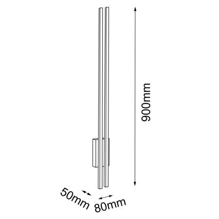 Amplex - LED Sienas gaismeklis EBORA 2xLED/3,8W/230V