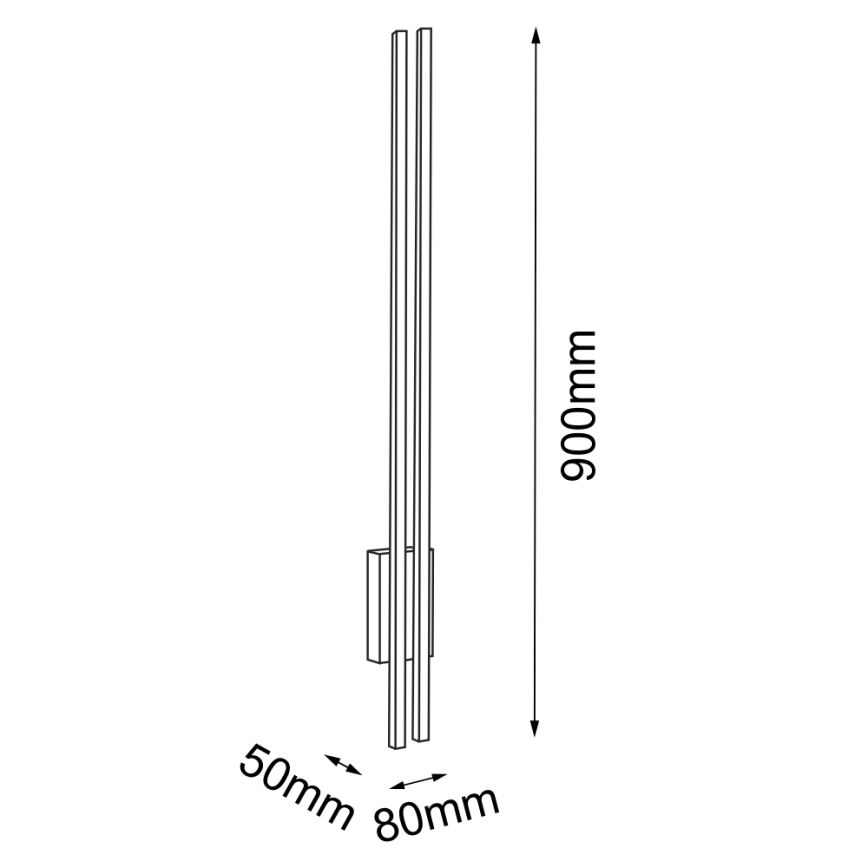 Amplex - LED Sienas gaismeklis EBORA 2xLED/3,8W/230V