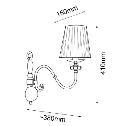 Amplex 8395 - Sienas lampa LILOSA 1xE14/10W/230V