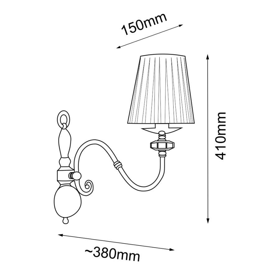 Amplex 8395 - Sienas lampa LILOSA 1xE14/10W/230V