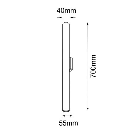Amplex - Sienas lampa 2xGU10-MR11/15W/230V melna/misiņš