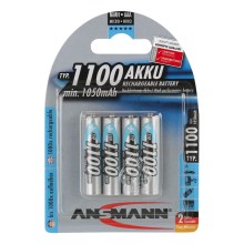 Ansmann 07521 Micro AAA - 4gab uzlādējamas baterijas AAA NiMH1.2V/1050mAh