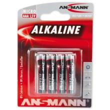 Ansmann 09630 LR03 AAA RED - 4gab alkaline baterija 1.5V