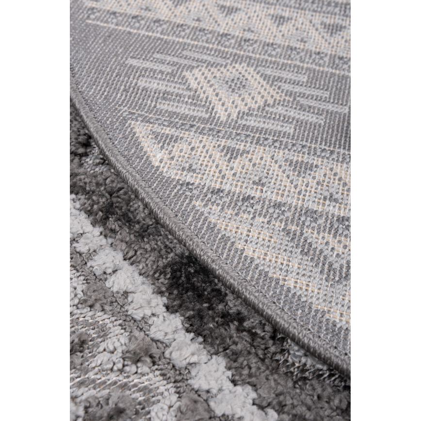 Apaļš āra paklājs CHIARA 120 cm pelēks