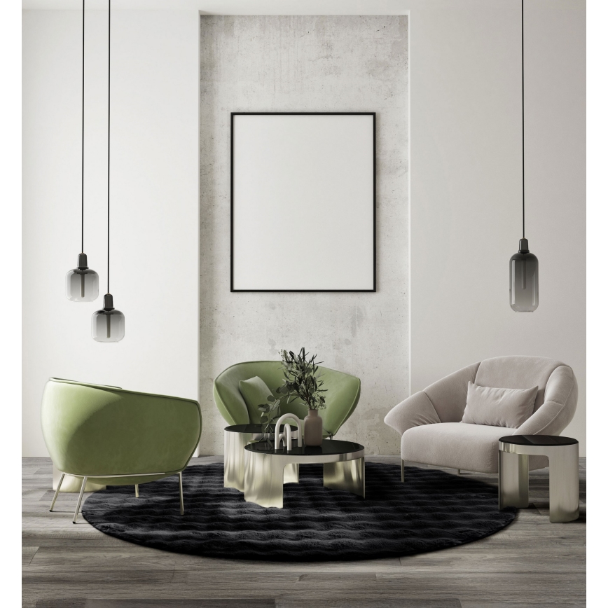 Apaļš paklājs RABBIT BUBBLE 160 cm melns