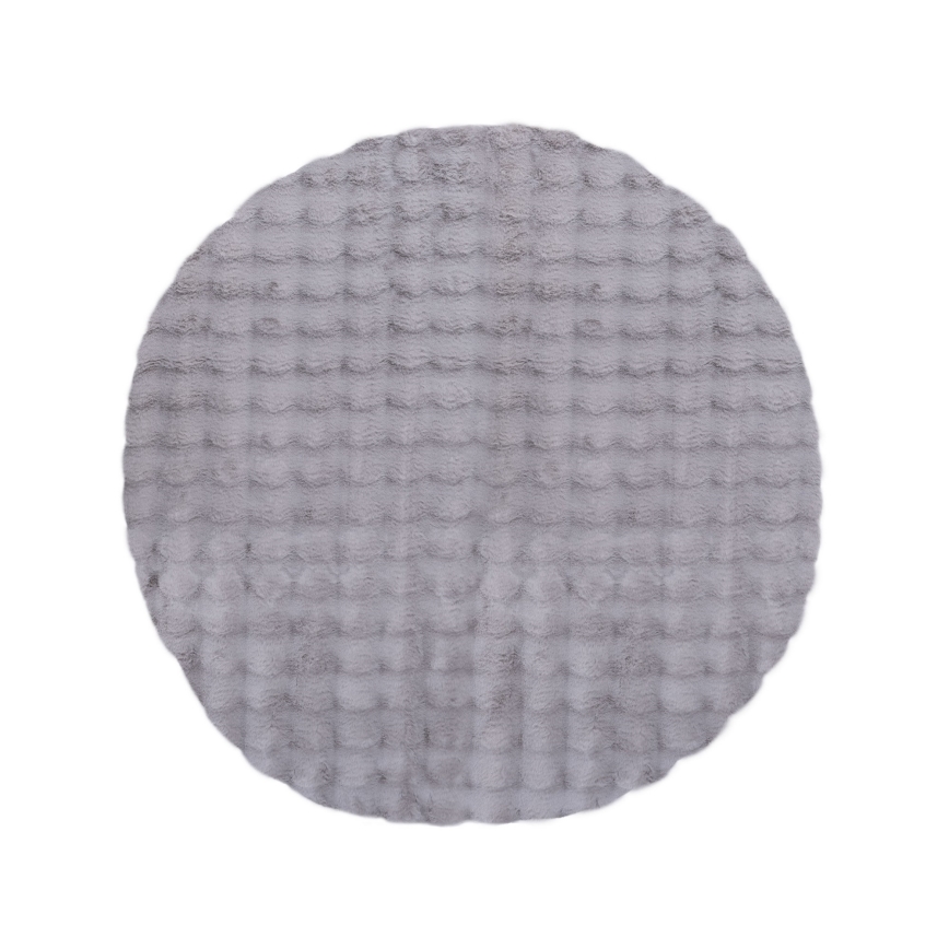 Apaļš paklājs RABBIT BUBBLE 160 cm pelēks