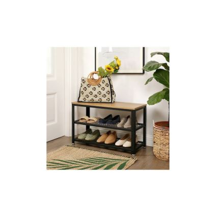 Apavu skapis DAVOR brūns/melns