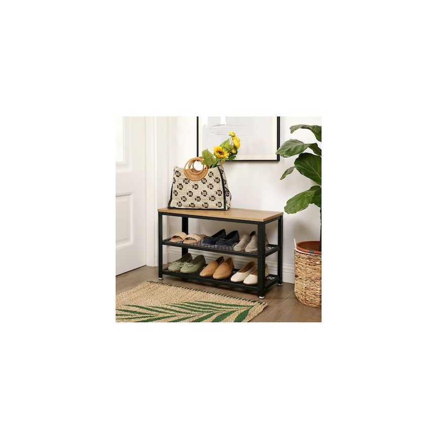 Apavu skapis DAVOR brūns/melns