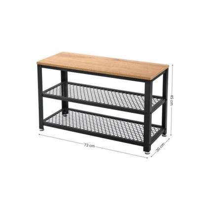 Apavu skapis DAVOR brūns/melns