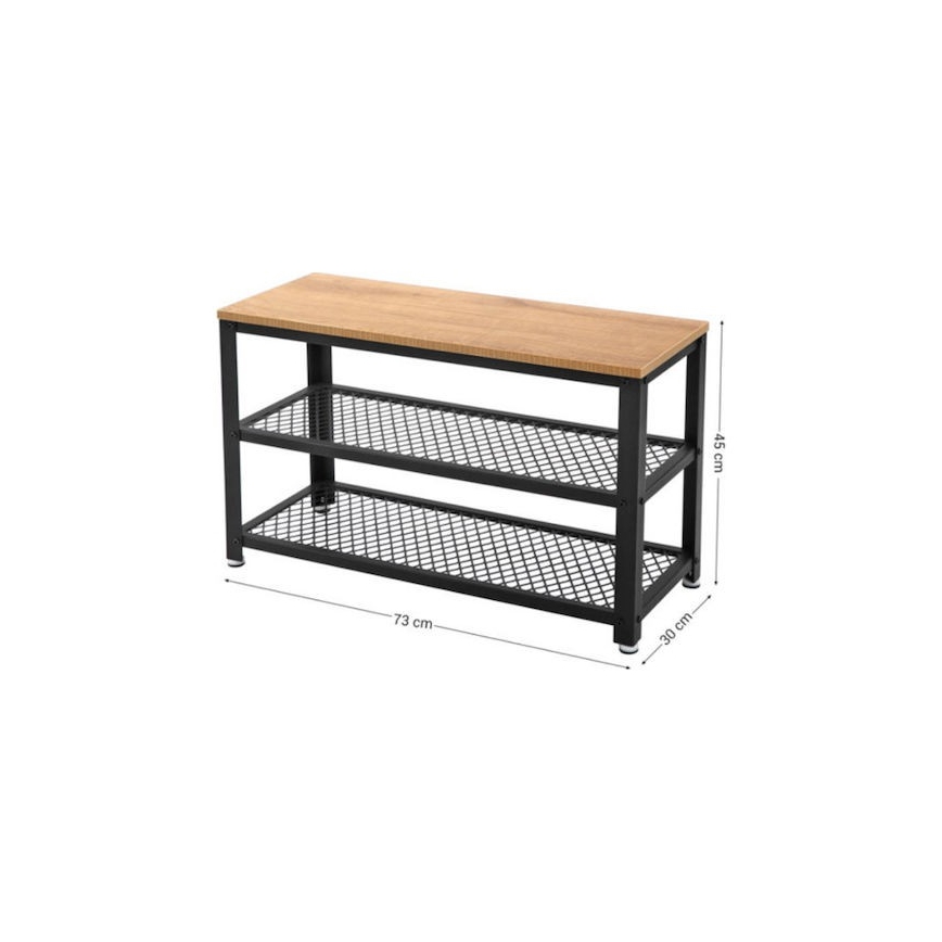 Apavu skapis DAVOR brūns/melns