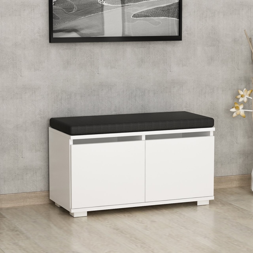 Apavu skapis DRAGO 42x80 cm balta/melna