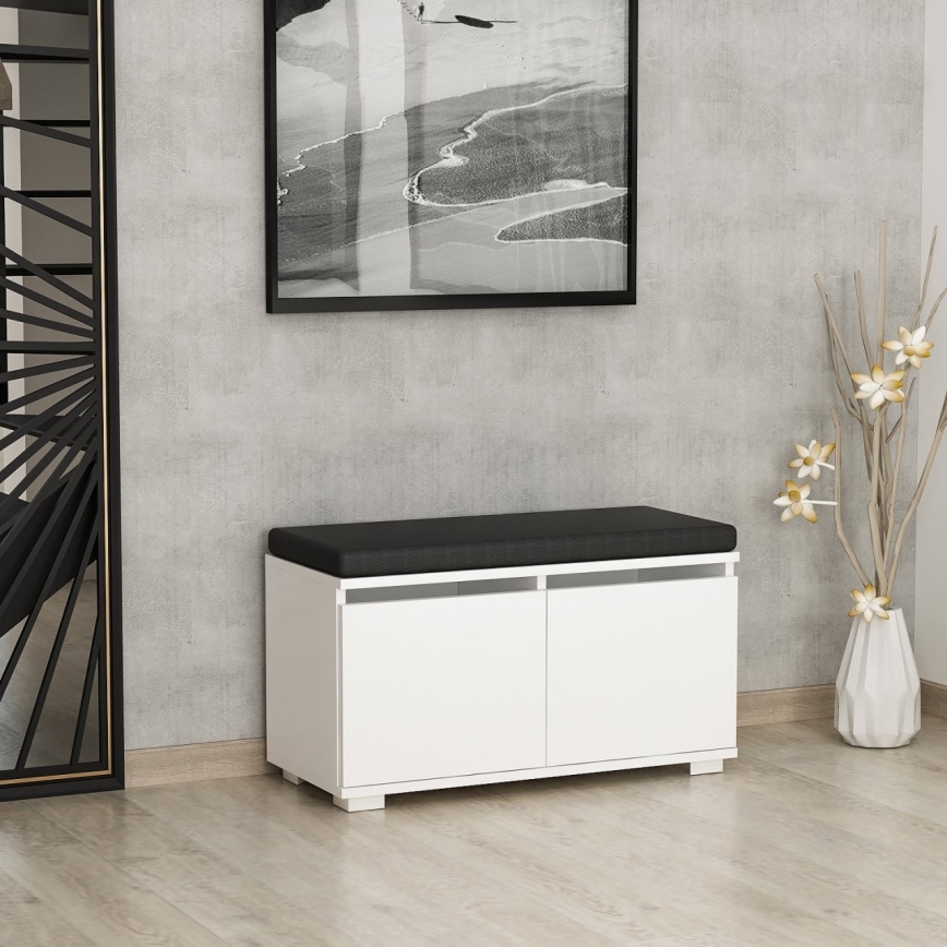 Apavu skapis DRAGO 42x80 cm balta/melna