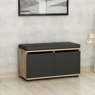 Apavu skapis DRAGO 42x80 cm melna/rieksts
