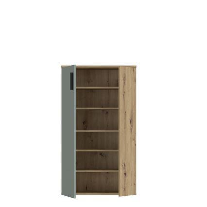 Apavu skapis ETON ozols artisan/zaļš