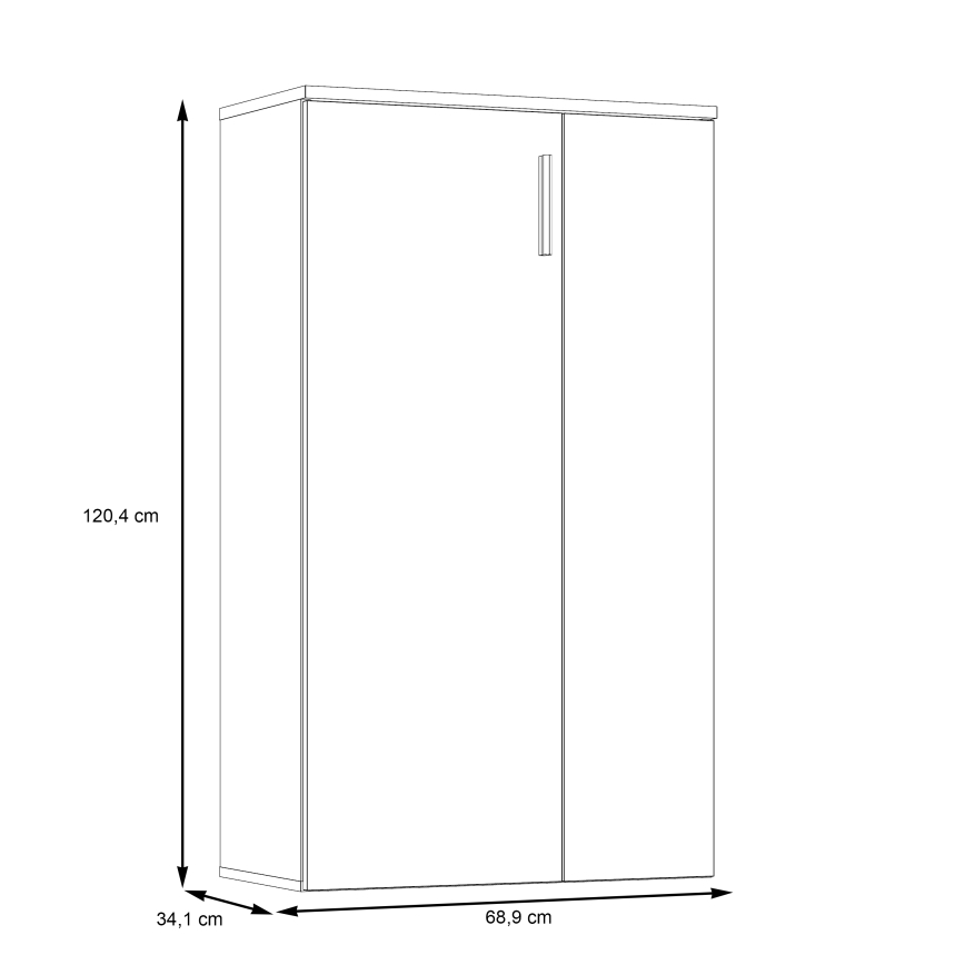 Apavu skapis ETON Sonoma ozols/balts