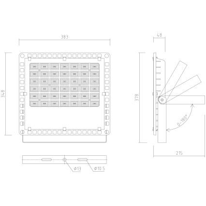 APLED - Āra LED plūdu gaismeklis PRO LED/150W/230V IP66 15000lm 6000K