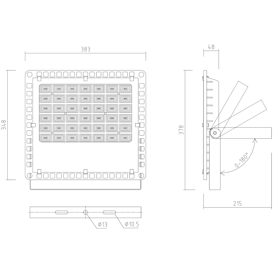 APLED - Āra LED plūdu gaismeklis PRO LED/150W/230V IP66 15000lm 6000K