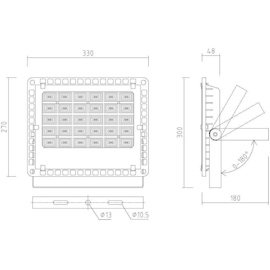 APLED - Āra LED prožektrs PRO LED/100W/230V IP66 10000lm 6000K