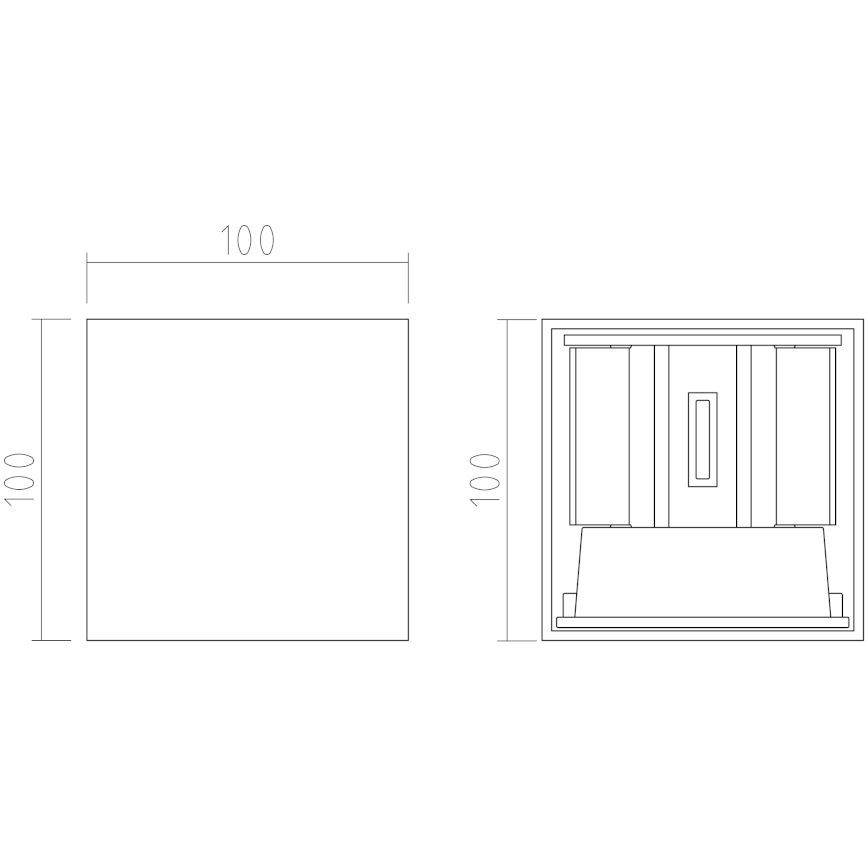 APLED - LED Āra sienas gaismeklis CUBE 2xLED/3W/230V IP65