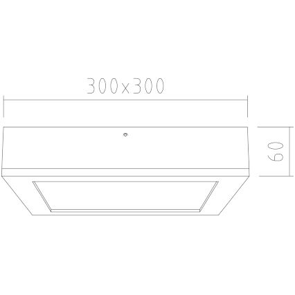 APLED - LED Griestu gaismeklis QUADRA LED/24W/230V ozolkoks