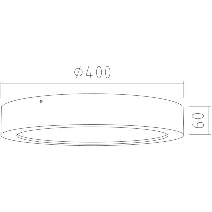 APLED - LED Griestu gaismeklis RONDO LED/36W/230V d. 40 cm ozolkoks