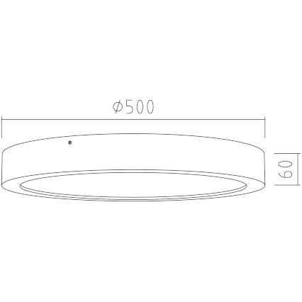 APLED - LED Griestu gaismeklis RONDO LED/48W/230V d. 50 cm ozolkoks