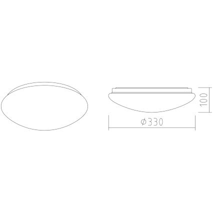 APLED - LED Griestu lampa ar sensoru LENS P TRICOLOR LED/18W/230V IP44 2700 - 6500K 1210lm