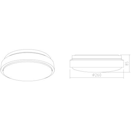 APLED - LED Griestu lampa LENS PP TRICOLOR LED/12W/230V IP41 2700 - 6500K 825lm