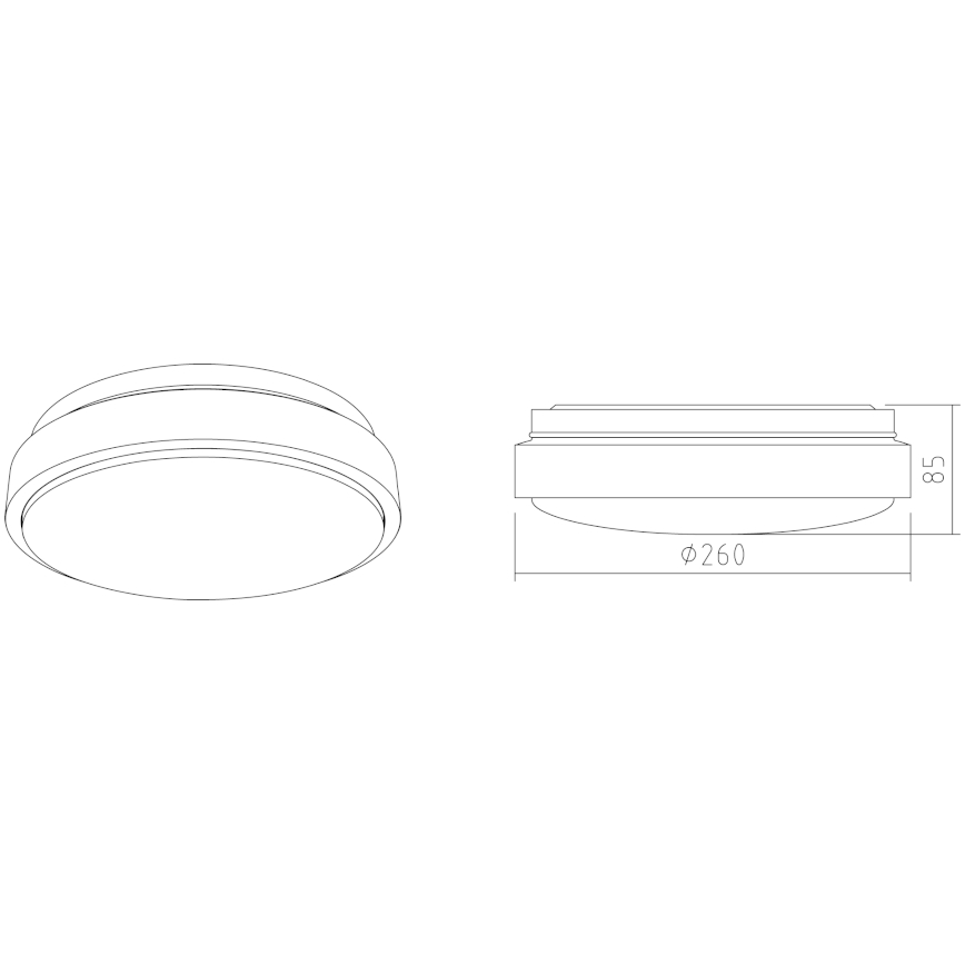 APLED - LED Griestu lampa LENS PP TRICOLOR LED/12W/230V IP41 2700 - 6500K 825lm