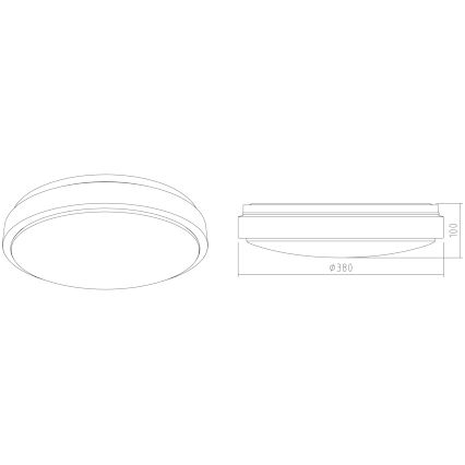 APLED - LED Griestu lampa LENS R TRICOLOR LED/24W/230V IP41 2700 - 6500K 1680lm