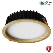 APLED - LED Iegremdējama lampa RONDO WOODLINE LED/12W/230V 4000K d. 20 cm priede masīvkoks