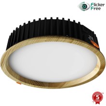 APLED - LED Iegremdējama lampa RONDO WOODLINE LED/18W/230V 4000K d. 26 cm priede masīvkoks