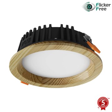 APLED - LED Iegremdējama lampa RONDO WOODLINE LED/6W/230V 3000K d. 15 cm priede masīvkoks