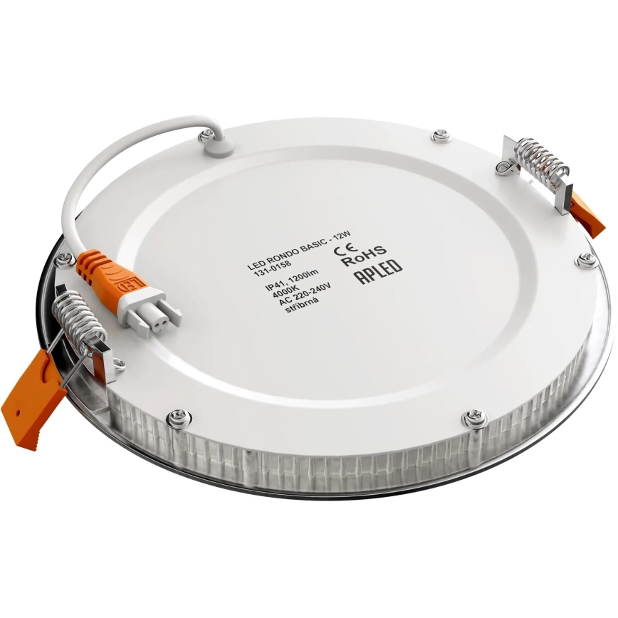 APLED - LED Iegremdējama vannas istabas lampa RONDO LED/12W/230V IP40 d. 17 cm matēts hroms