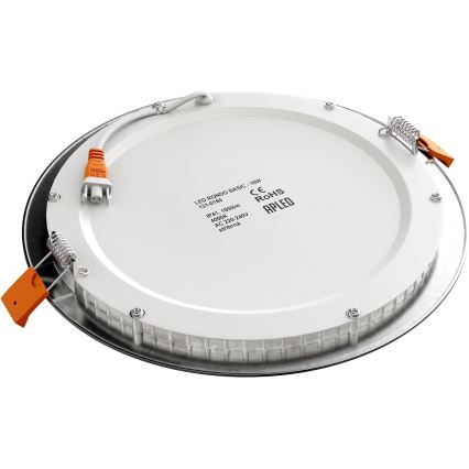 APLED - LED Iegremdējama vannas istabas lampa RONDO LED/18W/230V IP40 d. 22,5 cm matēts hroms