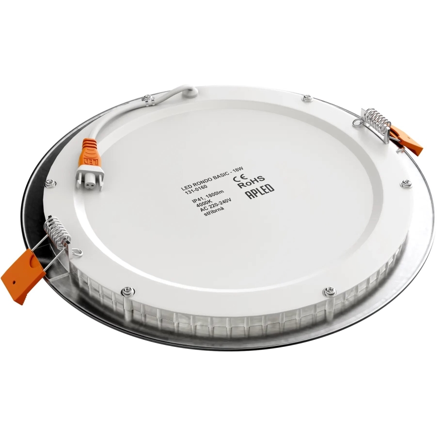 APLED - LED Iegremdējama vannas istabas lampa RONDO LED/18W/230V IP40 d. 22,5 cm matēts hroms